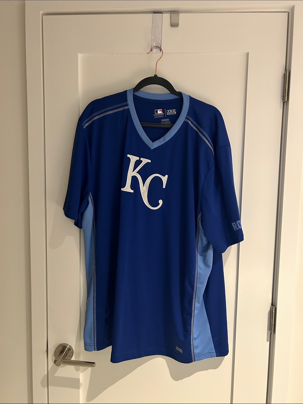 Majestic KC Royals Blue Baseball Jersey with Light Blue Trim